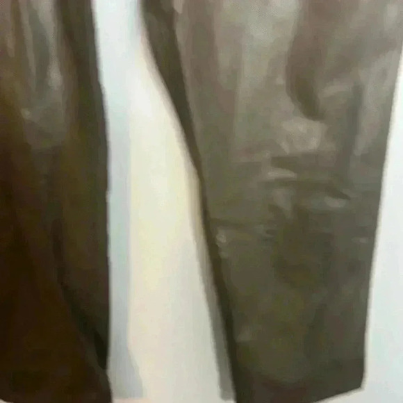 ABERCROMBIE 90s straight ultra high rise vegan leather Size 35 - Picture 3 of 16